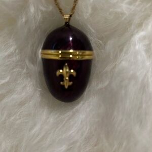 Vivian Alexander Egg Necklace with Clock